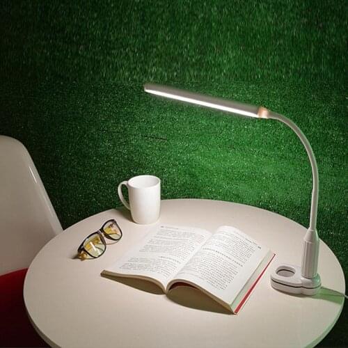 Desktop soft light table lamp with clip LED mini book clip lamp bedroom touch type stepless dimming reading lamp USB charging