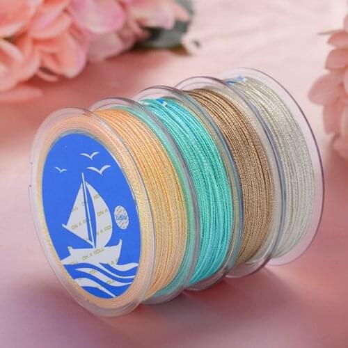 Oar 0.4mm DIY accessories hand woven bracelet necklace gold wire gold and silver wire color gold wire tassel winding thread