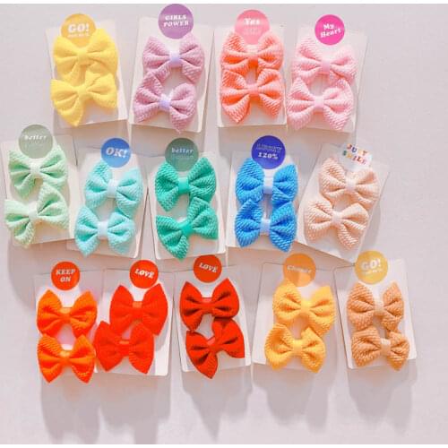 40 Pack/20 Pairs Solid Bow Ponytail Pigtail Fully Lined Alligator Hair Clips Barrettes Accessories for Baby Girls Toddlers Infan