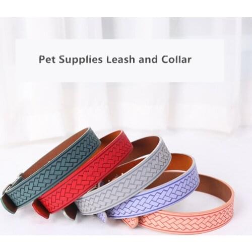 Hot Pet Collar Soft and Comfortable Pu Leather Printed Dog Collar Suitable for Pet Accessories of Medium Small and Large Dogs