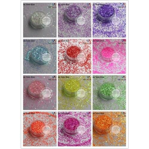 Iridescent Pearlescent colors Glitter Round dot Shape sequins for Nail design nail art and DIY deco