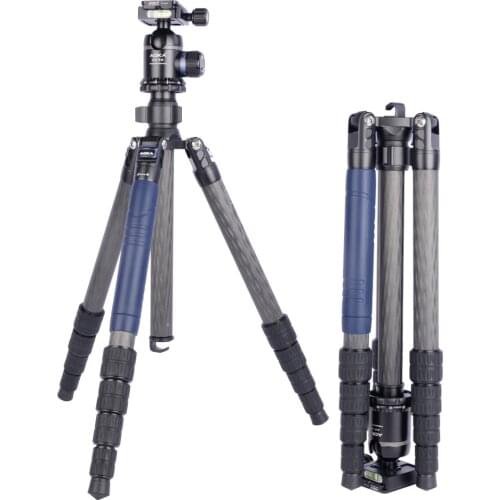 AOKA AK285C Tripod Carbon Fiber Lighweight Professional Camera Stands With KK38 Ball Head 5 Section Max Loading 14kg
