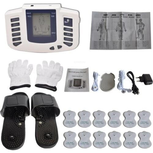 HANRIVER Stimulator Full Body Relax Muscle Massager Pulse Tens Acupuncture Therapy Slippers Gloves With Electrode Pads