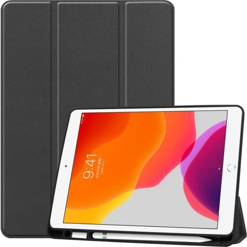 Ultra Slim Case For iPad 7th 10.2 2019 case W pencil holder Stand Smart TPU Cover For iPad 8th generation 10.2 2020 Case Funda