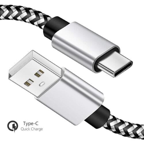 3Pcs/lots USB Type C Cable For Samsung Galaxy S8 S9 S10 Plus S10e Note 8/9/10 Pro A8S A9S Charging & Data Sync Cord 3ft 6ft 10ft