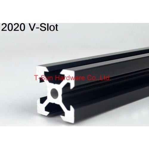 V Slot Black Aluminum Profile Aluminum Extrusion Profile 2020 20*20