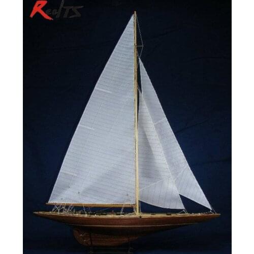 RealTS Scale 1/80 in 1934 Americas cup sailing competition Endeavour sail boat wooden model kit