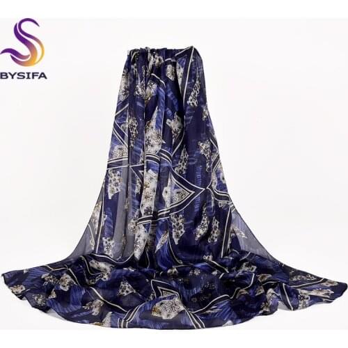 Autumn Winter Women Silk Scarf Shawl New Retro Style Yellow Green 100% Silk Long Scarves Foulard Summer Beach Cover-ups180*110cm