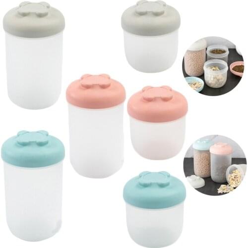 1PCS Food Storage container Tank Sealed Grain Container Candy Snacks Jar Kitchen Spice Salt Container Plastic Storage Box J20