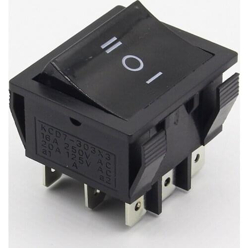 1pcs Boat switch rocker switch wave switch nine feet second gear 9 feet 3 file switch KCD7-303 * 3