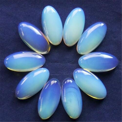 10 pieces/lot) Wholesale Natural Opal Opalite CAB Cabochon 30x15x7mm D537