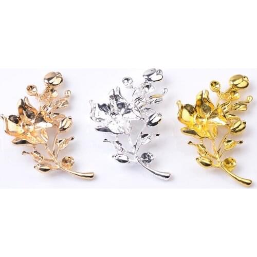 10 Pcs 31*49mm Tree Branch Base Charms Wedding Hair Accessories Bridal DIY Handmade Jewelry Making Accessories