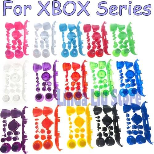 50sets Plastic Full Set Button LB RB Bumper RT LT Trigger Buttons Mod Kit Analog Stick Dpad For Xbox XBOX Series S X Controller