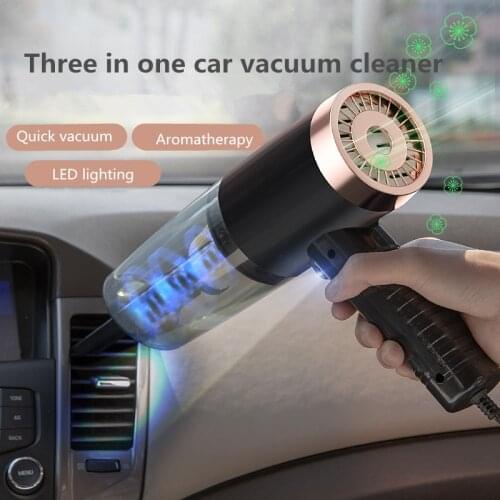 Auto Car Vacuum Cleaner Aspiradora Aspirador Coche With Aromatherapy Lamp Wet And Dry Dual-Use 120w Strong Suction Aspirateur