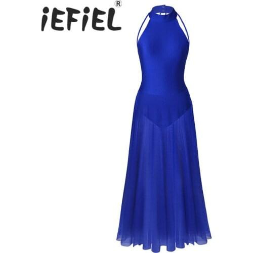 New Arrival Women Adults Ladies Mock Neck Leotard Bodysuit Ballet Dance Tulle Stage Performance Tutu Dress with Mesh Maxi Skirt