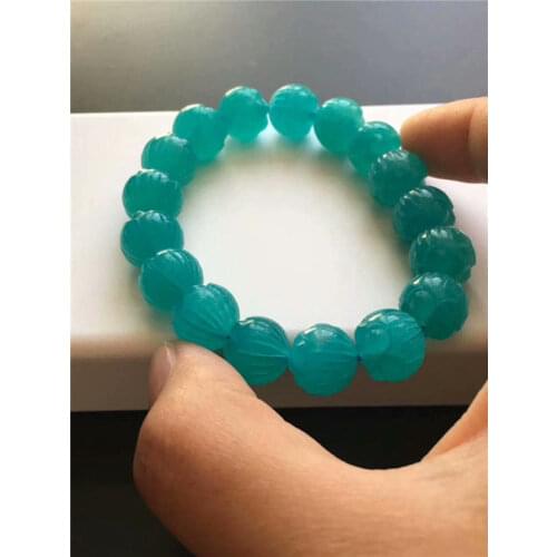 Natural Crystal Bracelet Amazonite From Mozambique Gemstone 12mm AAAA Free Shipping