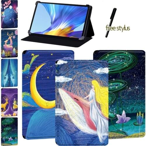 Tablet Case for HuaweiHonor V6/MatePad(10.4/10.8/Pro 10.8)/MatePad T8/Enjoy Tablet 2 10.1 Soft Leather Paint Series Cover Case