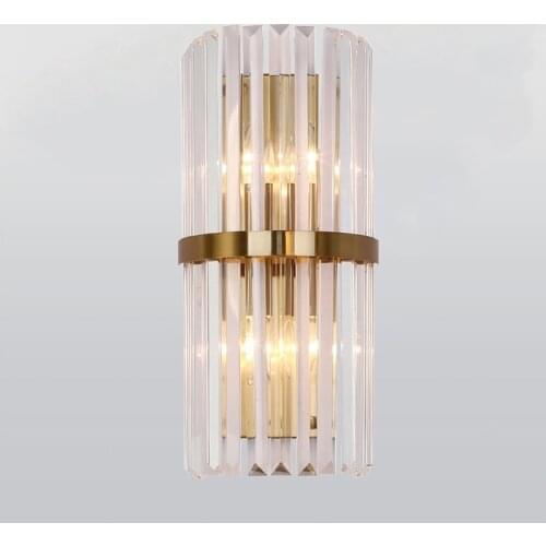 Home creative bedroom bedside wall lamp modern LED Nordic lighting crystal walls simple staircase lamp high-end light luxury