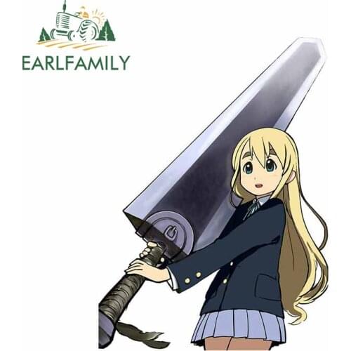 EARLFAMILY 13cm x 9.8cm for Mugi Dragonslayer Car Sticker Personality Occlusion Scratch Decal Surfboard Bumper Car Assessoires