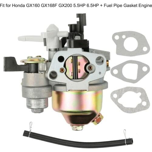 Car Carburetor Carb Fit for Honda GX160 GX168F GX200 5.5HP 6.5HP + Fuel Pipe Gasket Engine Car Accessories