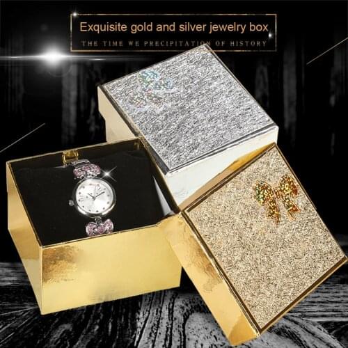 Square Jewelry Box Simple Jewelry Gift Box Earrings Necklace Pendant Display Box Watch Holder Oragnizer Bracelet Storage Case
