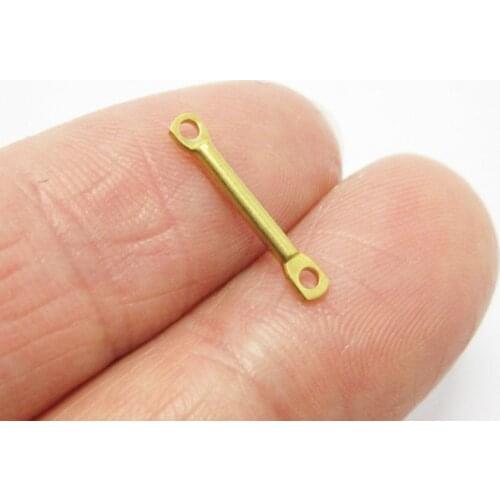 Brass stick connector 15x1.5mm Raw brass earrings dangle charm Necklace findings -100pcs R1270