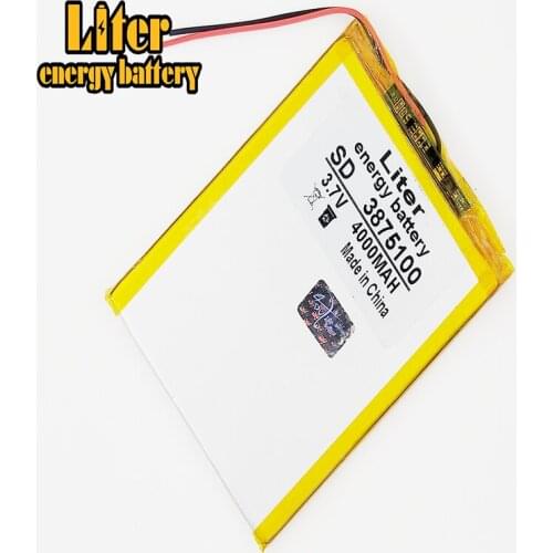 3.7 V high capacity polymer lithium battery 3875100 4000 mah sun N70 7 inch