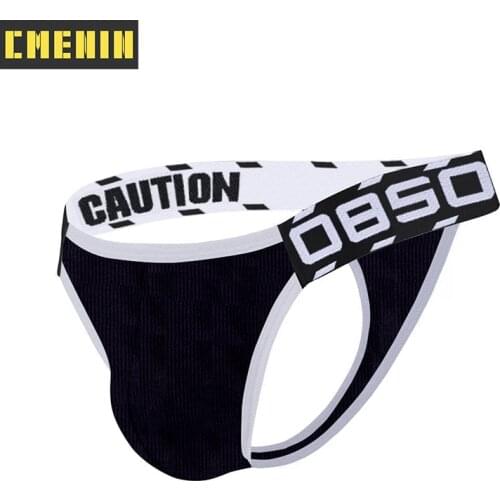 Fashion Cotton Underpants Gay Men Sexy Mans Underwear Thong Men Jockstrap Quick Dry Mens Thongs And G strings Cueca BS3109