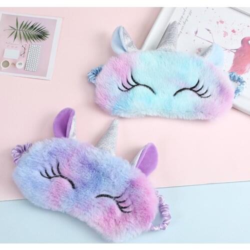 Soft Unicorn Sleeping Comfortable Breathable Mask Blindfold Horn Sleep Mask Eye Mask for Girls Women Kids Best Night Companion