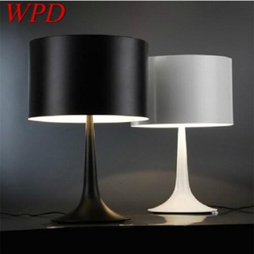 WPD Table Lamps Contemporary Black Simple LED Desk Light Decorative for Home Bedside