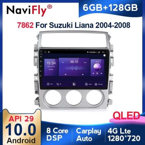 NaviFly 7862 QLED Screen 1280*720 Android 10 For Suzuki Liana 1 2004 - 2008 Car Radio Multimedia Video Player GPS Navigation