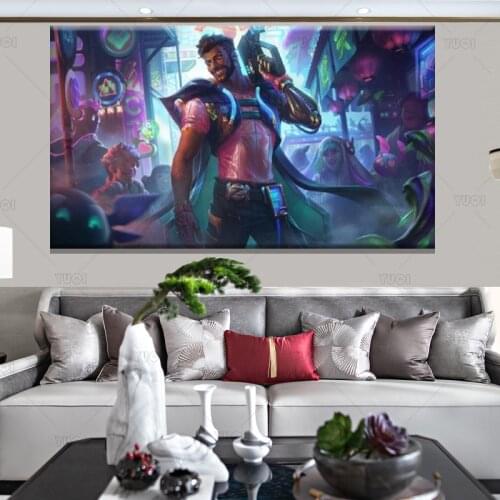 New hero of lol Akshan Pictures League of Legends Game Poster Pictures Canvas Painting Wall Art wall canvas prints