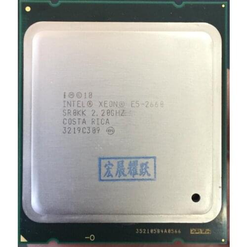 PC computer Intel Xeon Processor E5-2660 E5 2660 (20M Cache, 2.20 GHz, 8.00 GT/s Intel QPI) SROKK C2 LGA2011 CPU