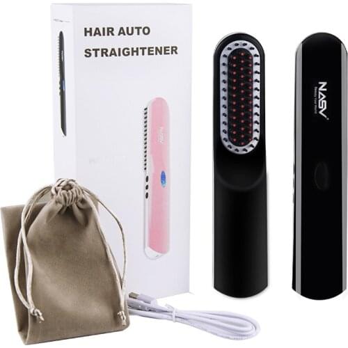 RUCHA Hair Comb Brush Beard Straightener Multifunctional Hair Straightening Comb Hair Curler Quick Beard Hair Styler For Men