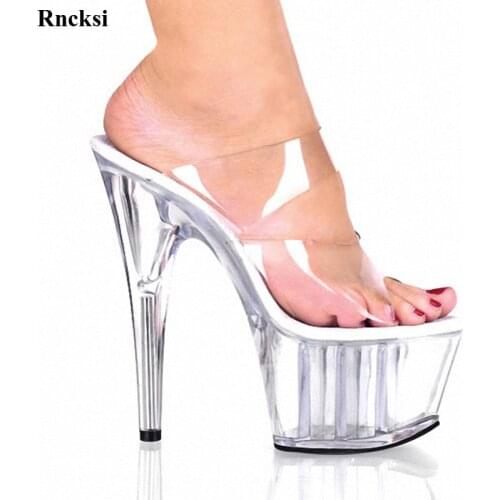 Rncksi New Performance shoes/wedding party shoes Womens Sandals 15 cm crystal high-heeled shoes/sandals