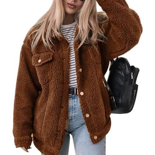 2020 Autumn Winter Elegant Faux Fur Coat Women Warm Soft Plus Size Fur Jacket Female Overcoat Pocket Casual Fashion Streetwear