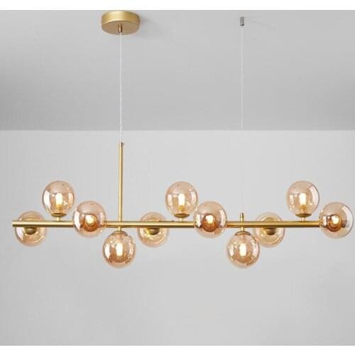 Led Modern Chandelier For The Dining Room Kitchen Bedroom Glass Ball Hanging Pendant Lamp Nordic Design Style Indoor deco Lights