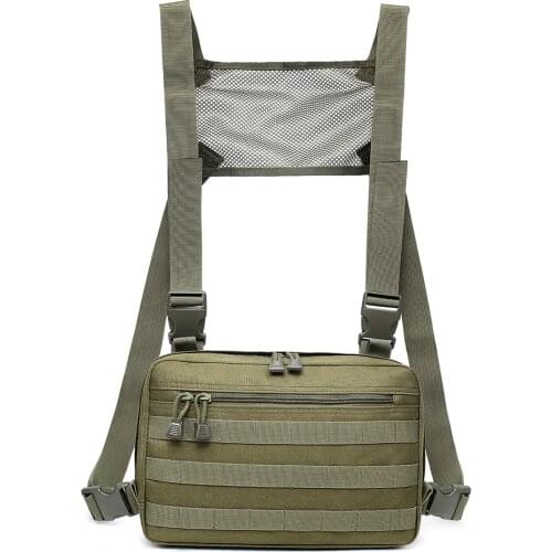 Universal Chest Vest Rig Pouch Bag Adjustable Multi-Functional Outdoor Military Molle Tool Pack Tactical Pouch Phone Holder Vest