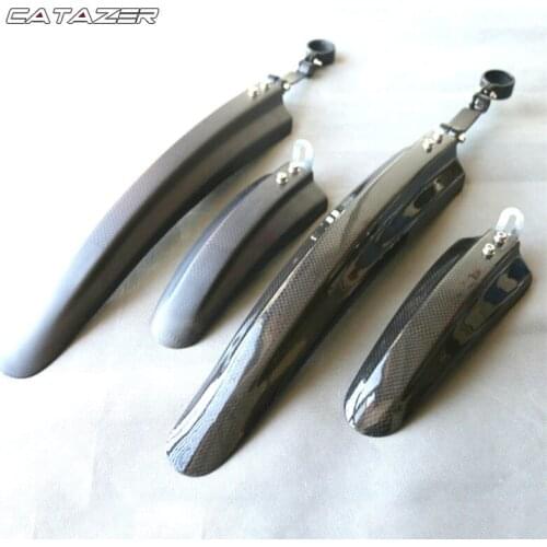 Bike Mudguard Set Carbon Fiber Fender Front and Rear Ultra Light 27.2/30.8/31.6MM Mountain Bike Road Bike Bicycle Parts