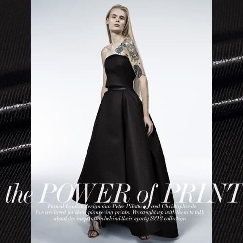 High-end Hacker Black Nissan Black Satin Twill 100% Cotton Fabric Fabric Spring, Summer and Autumn