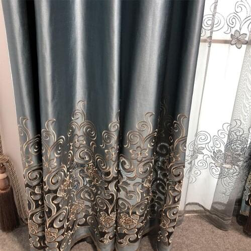 High-Precision Hollow Out Embroidery Curtain Living Room Bedroom High-End European Style Curtain
