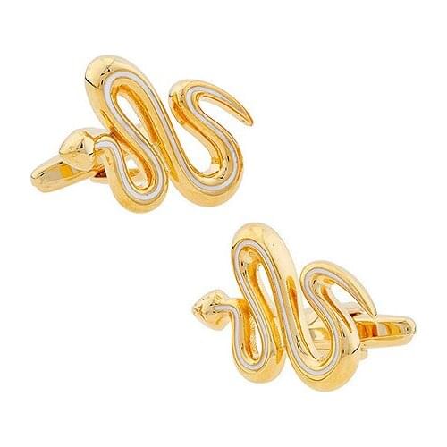 Krait Cuff Links For Men Snake Design Quality Brass Material Golden Color Cufflinks Wholesale&retail