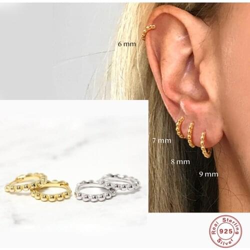 CANNER 925 Sterling Silver Pendientes Mujer Ear Bone Buckle Piercing Earrings for Women Men Party Minimalist Hoop Earring Jewerl