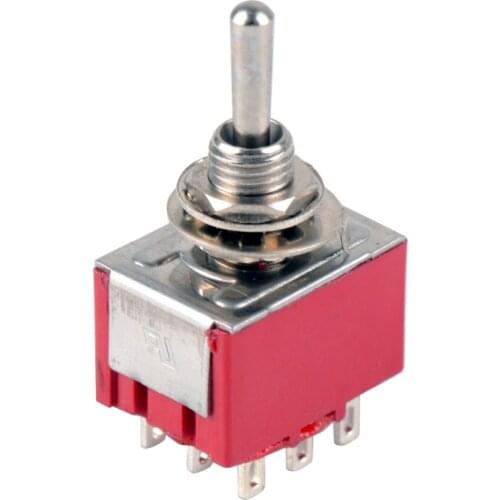 1 PC NEW Red 9 Pin ON-OFF-ON 3 Position Mini Toggle Switch AC 6A/125V 3A/250V VE521