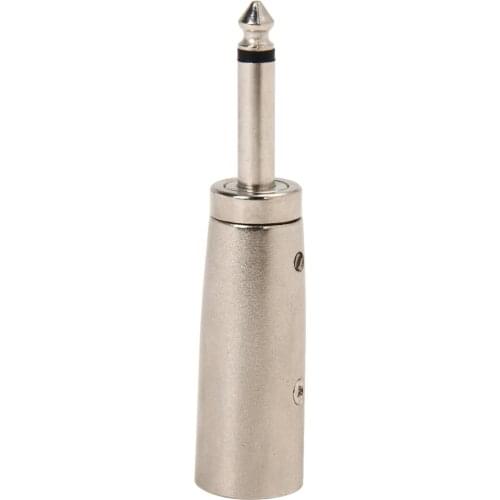 1pcs/4pcs XLR Male Jack to 1/4" 6.35mm Male Plug Stereo Microphone Adapter Silver