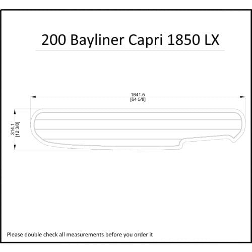 2000 Bayliner Capri 1850 LX Swim Platform Pad Boat EVA Teak Decking 1/4" 6mm
