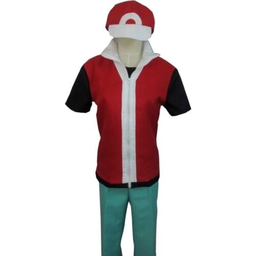 2020 Game Hot Trainer Red Cosplay Costume Ash Ketchum Cosplay Outfit customize Any Size