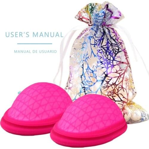 3PCS Menstrual Cup Reusable Disc Flat-fit Design with Extra-Thin Sterilizing Silicone Menstrual Disk Tampon/ Pad Alternative