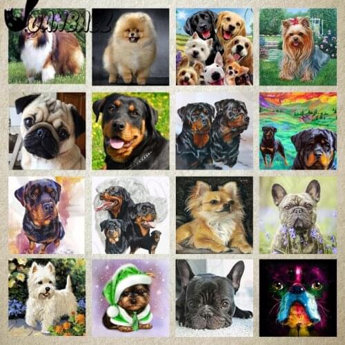 Diamond Painting Abstract Pet Dog 5D Diy Oil Painting Animal Stickers Diamond Embroidery Mosaic Bedroom Decoration Gifts