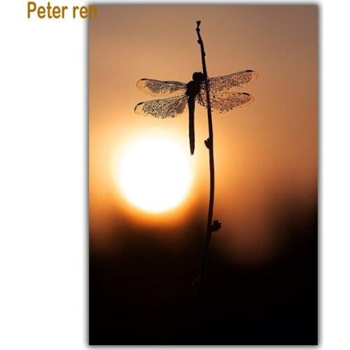 DIY Diamond Painting Cross stitch Dragonfly Rhinestone Mosaic Picture On The Wall Study Living Room Diamond embroidery landscap